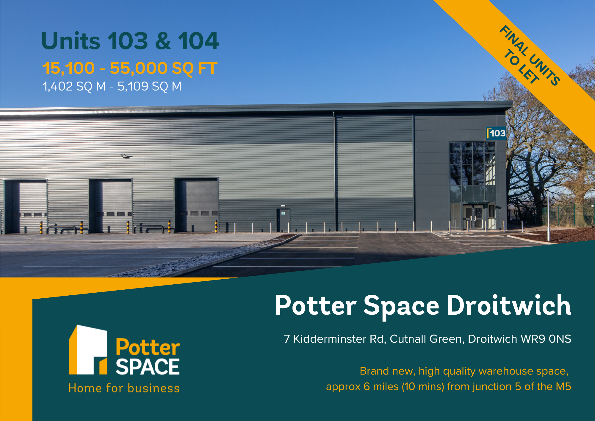 Downloadable brochure detailing available units at Potter Space Droitwich