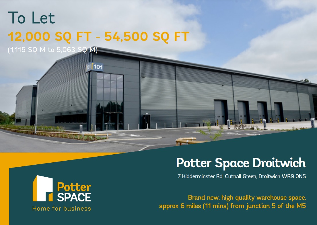 Downloadable brochure detailing available units at Potter Space Droitwich